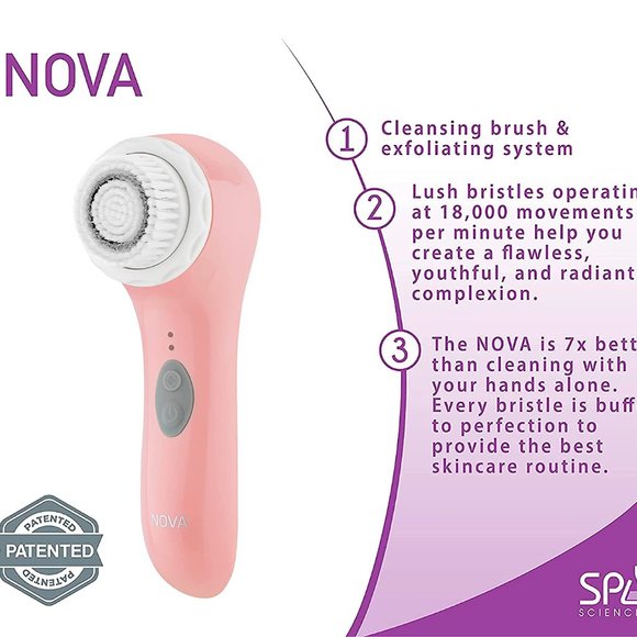 Spa Sciences NOVA - Patented Sonic Facial Cleansing Brush & Exfoliating System - Picture 3 of 5